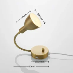 Lindby wandlamp Amrei, brons antiek, 42 cm, stekker, dimbaar