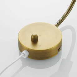 Lindby wandlamp Amrei, brons antiek, 42 cm, stekker, dimbaar