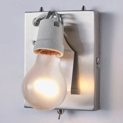 Lindby wandlamp Annalisa, hoogte 20 cm, wit, textiel