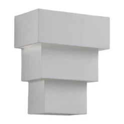 Lindby wandlamp Antonella, wit gips, G9, overschilderbaar, 21 cm