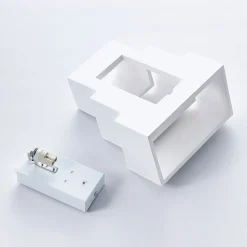 Lindby wandlamp Antonella, wit gips, G9, overschilderbaar, 21 cm