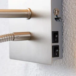 Lindby wandlamp Camilo, nikkelkleurig, LED leeslampje, 28 cm