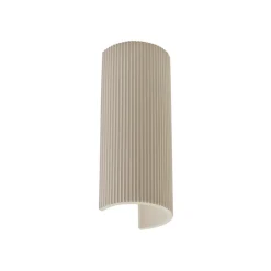 Lindby wandlamp Colja, rond, hoogte 30,5 cm, gips, beige