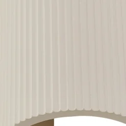 Lindby wandlamp Colja, rond, hoogte 30,5 cm, gips, beige