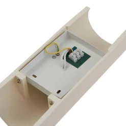 Lindby wandlamp Colja, rond, hoogte 30,5 cm, gips, beige