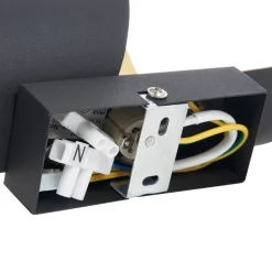 Lindby wandlamp Desirio, zwart/goud, 24cm, metaal