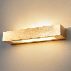 Lindby wandlamp Emina, goud, gips, 36cm, E14