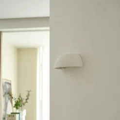 Lindby wandlamp Felia, wit, gips, 24cm, E14