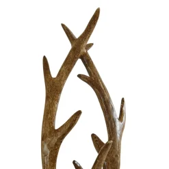 Lindby wandlamp Fibi, bruin, gewei, 2-lamps, E14