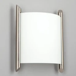 Lindby wandlamp Filippa, 20 cm, nikkel, glas, E27