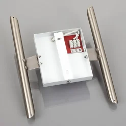 Lindby wandlamp Filippa, 20 cm, nikkel, glas, E27