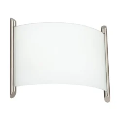 Lindby wandlamp Filippa, 31 cm, nikkel, glas, E27