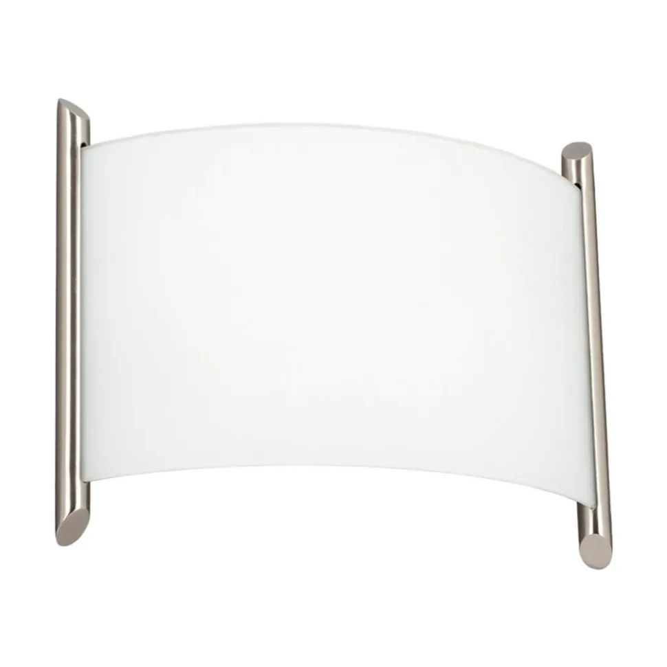 Lindby wandlamp Filippa, 31 cm, nikkel, glas, E27