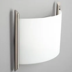 Lindby wandlamp Filippa, 31 cm, nikkel, glas, E27