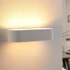 Lindby wandlamp Fioni, wit, gips, G9, 6,5 cm, overschilderbaar