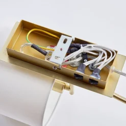 Lindby wandlamp Florens, messing, LED leeslamp, 23,5 cm