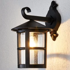 Lindby wandlamp Florentine, 35 cm, roestkleurig, aluminium, IP44