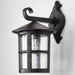 Lindby wandlamp Florentine, 35 cm, roestkleurig, aluminium, IP44