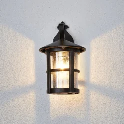 Lindby wandlamp Florentine, 35 cm, roestkleurig, aluminium, IP44