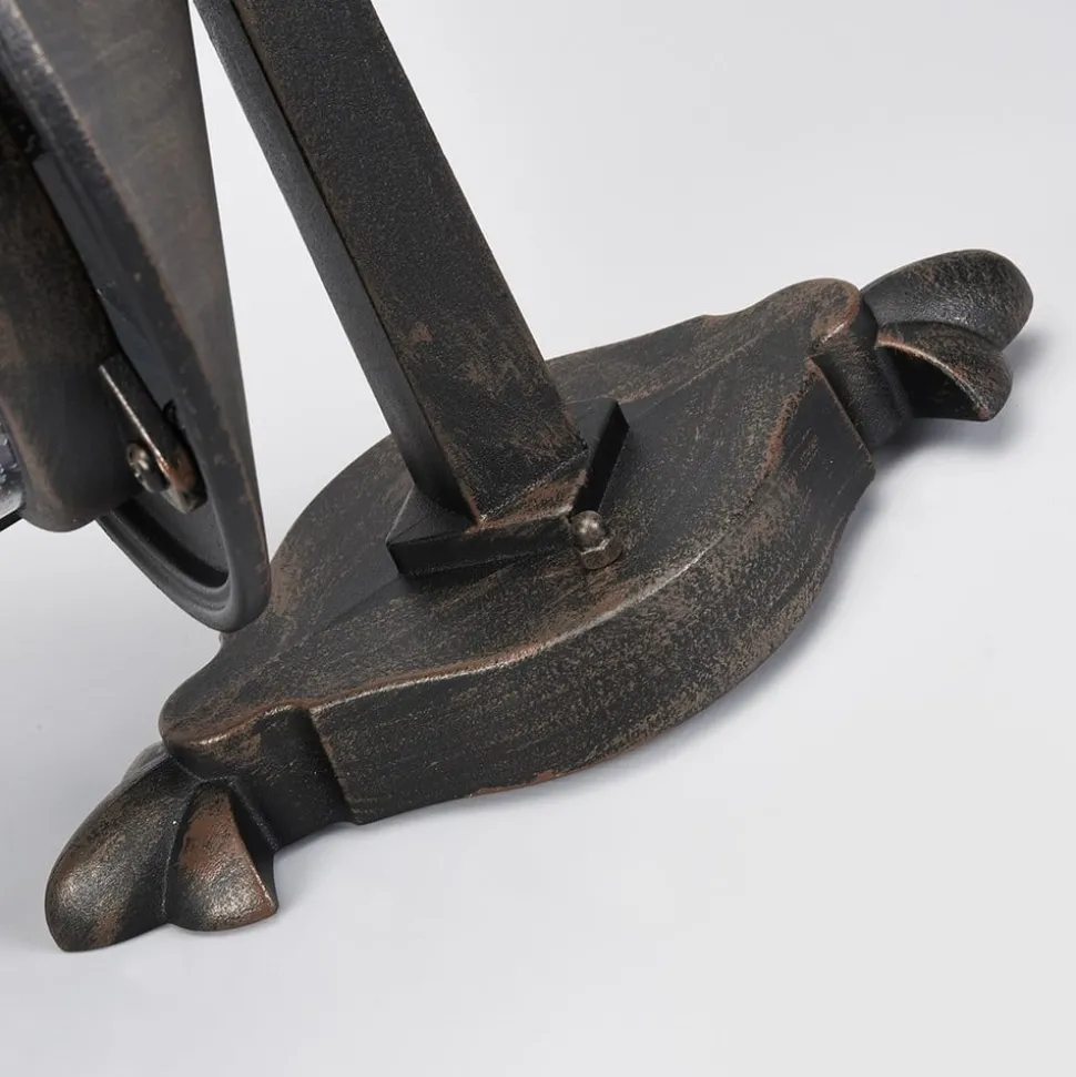 Lindby wandlamp Florentine, 35 cm, roestkleurig, aluminium, IP44