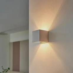 Lindby wandlamp Freja, wit, gips, G9