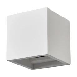 Lindby wandlamp Freja, wit, gips, G9