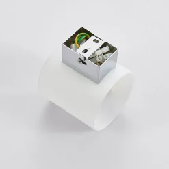 Lindby wandlamp Gerrit, wit, glas, 10 cm hoog, up/down, G9