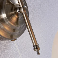 Lindby wandlamp Hanna, 18 m, brons antiek, metaal, glas