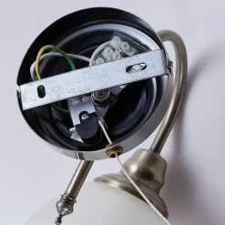 Lindby wandlamp Hanna, 18 m, brons antiek, metaal, glas