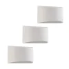 Lindby wandlamp Heiko, set van 3, up/down, gips, wit