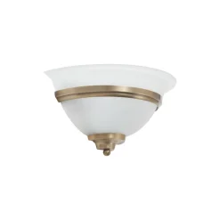 Lindby wandlamp Irimia, 31 cm, oud messing, glas