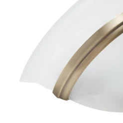 Lindby wandlamp Irimia, 31 cm, oud messing, glas