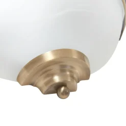 Lindby wandlamp Irimia, 31 cm, oud messing, glas