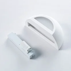 Lindby wandlamp Jimmy, wit, gips, halfrond, 24cm, E14