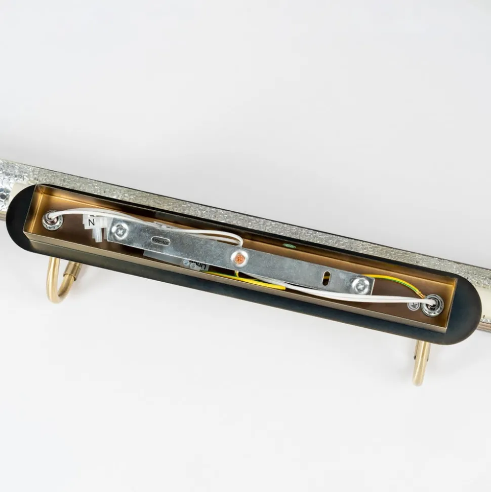 Lindby wandlamp Joely, 73cm, messing, metaal, E14