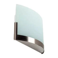 Lindby wandlamp Karla, 35 cm, wit/nikkel, glas, E27