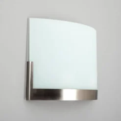 Lindby wandlamp Karla, 35 cm, wit/nikkel, glas, E27