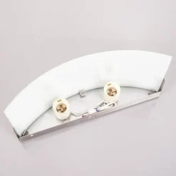 Lindby wandlamp Karla, 35 cm, wit/nikkel, glas, E27