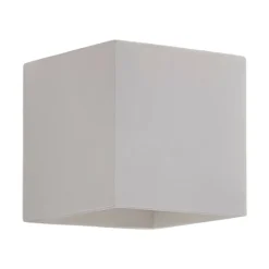Lindby wandlamp Kay, wit, gips, 11,5 x 11,5 cm