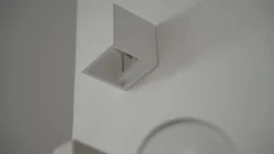 Lindby wandlamp Kay, wit, gips, 11,5 x 11,5 cm