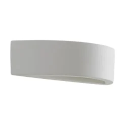 Lindby wandlamp Konstantin, breedte 30 cm, wit, gips, E14