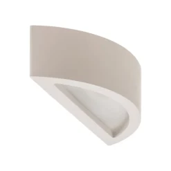 Lindby wandlamp Konstantin, breedte 30 cm, wit, gips, E14