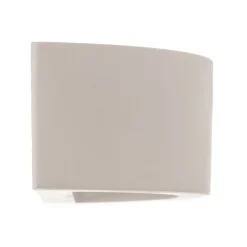 Lindby wandlamp Konstantin, breedte 30 cm, wit, gips, E14