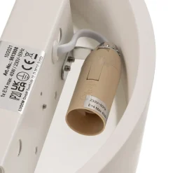 Lindby wandlamp Konstantin, breedte 30 cm, wit, gips, E14