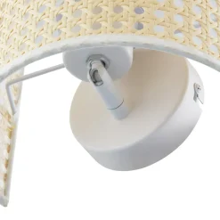 Lindby wandlamp Lautaro, bamboe, 25 cm hoog, E27
