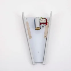 Lindby wandlamp Magnus, wit, glas, hoogte 31 cm, E14