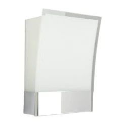 Lindby wandlamp Malthe, hoogte 27 cm, chroom, glas, metaal
