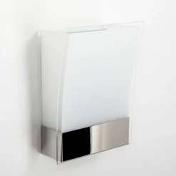 Lindby wandlamp Malthe, hoogte 27 cm, chroom, glas, metaal