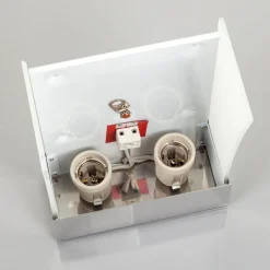 Lindby wandlamp Malthe, hoogte 27 cm, chroom, glas, metaal