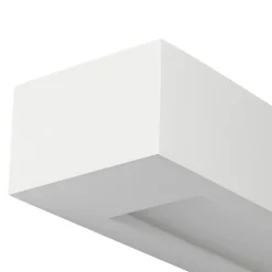 Lindby wandlamp Matteo, wit, gips, 36 cm, E14, overschilderbaar